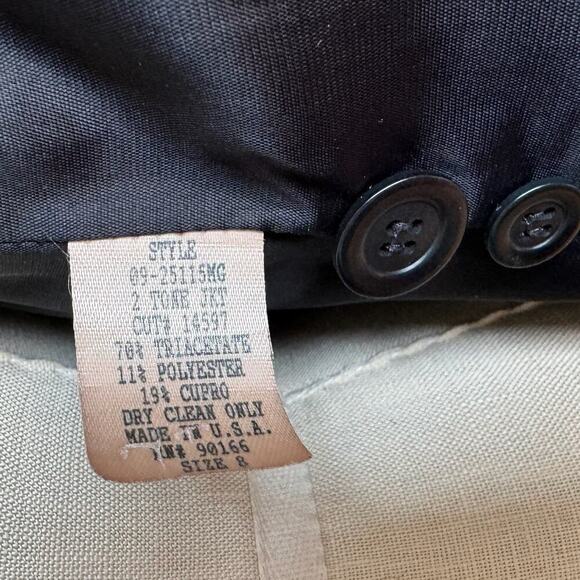 ALEX GARFIELD Slate Gray Contrast Blazer - Picture 8 of 8